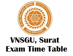 VNSGU Net EXAM time table